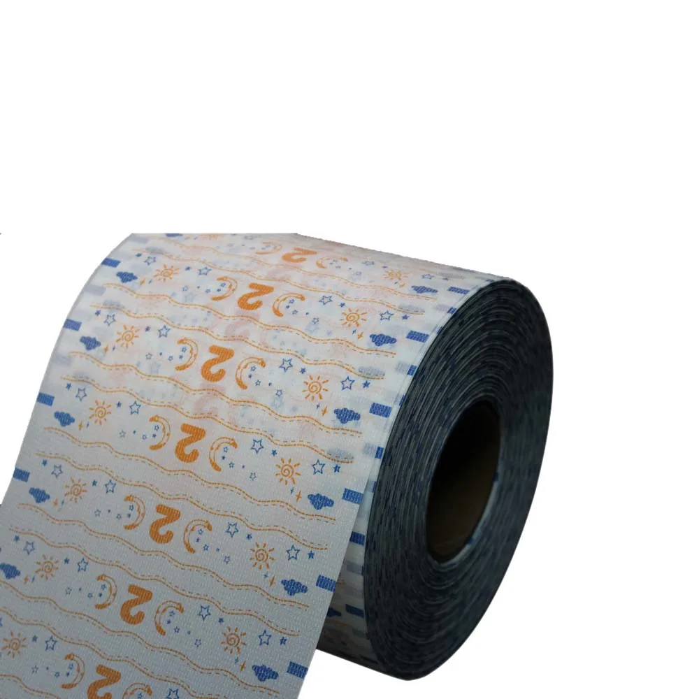 LEDA Soft Printed Knitted Frontal Tape Baby Diaper Raw Material