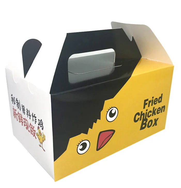 Custom Children Kids Snacks French Fries Fried Chicken Wing Paper Boxes Fast Food fried chicken take out box
