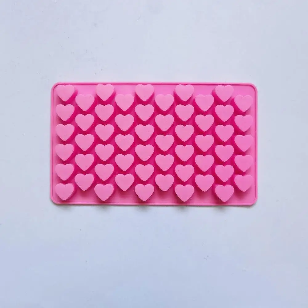 55 Heart Sweet Moulds Mini Candy Molds Love Heart Mold Silicone Moulds For Chocolate Soap Ice Cube Tray Jelly Melts Gummy Diy