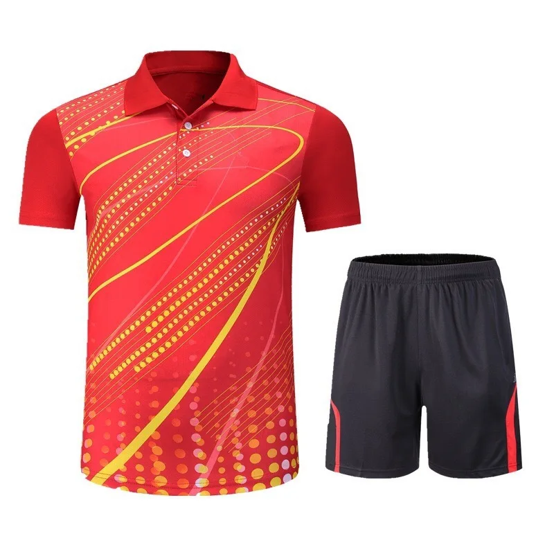 Wholesale Custom Sublimation Printing set Quick Dry Short Sleeve Cheap Wear table Tennis Clothes