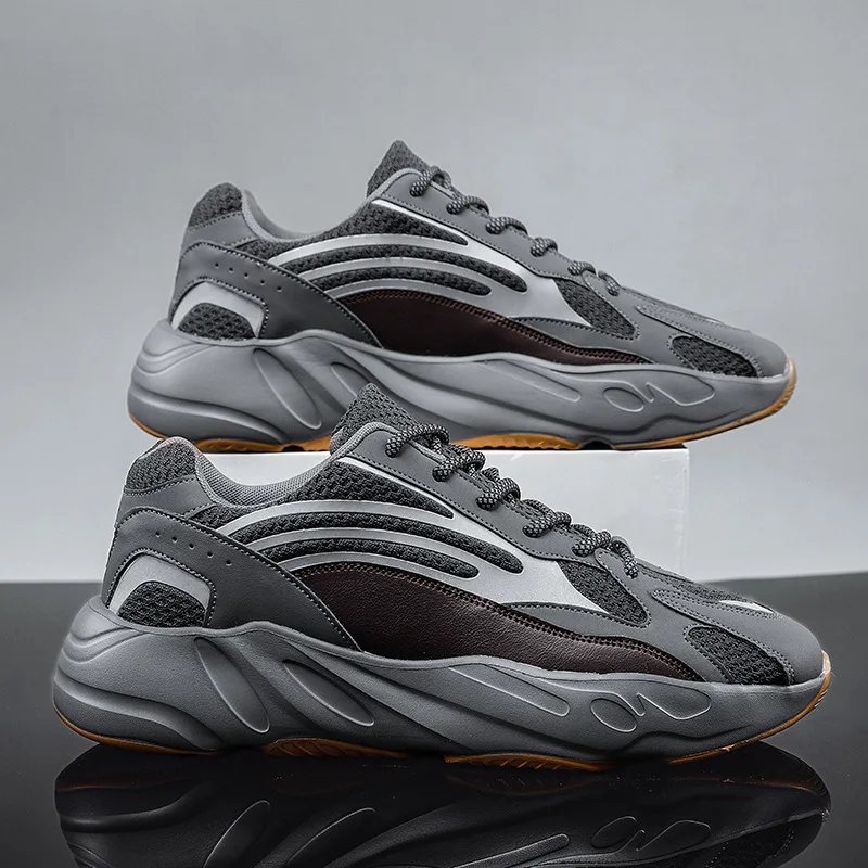 2021 модная трендовая Мужская обувь большого размера yeezy 700 повседневная дышащая сетчатая спортивная для