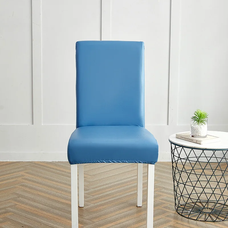 Chair cover new solid color elastic leather set chair office waterproof and dustproof chair cover