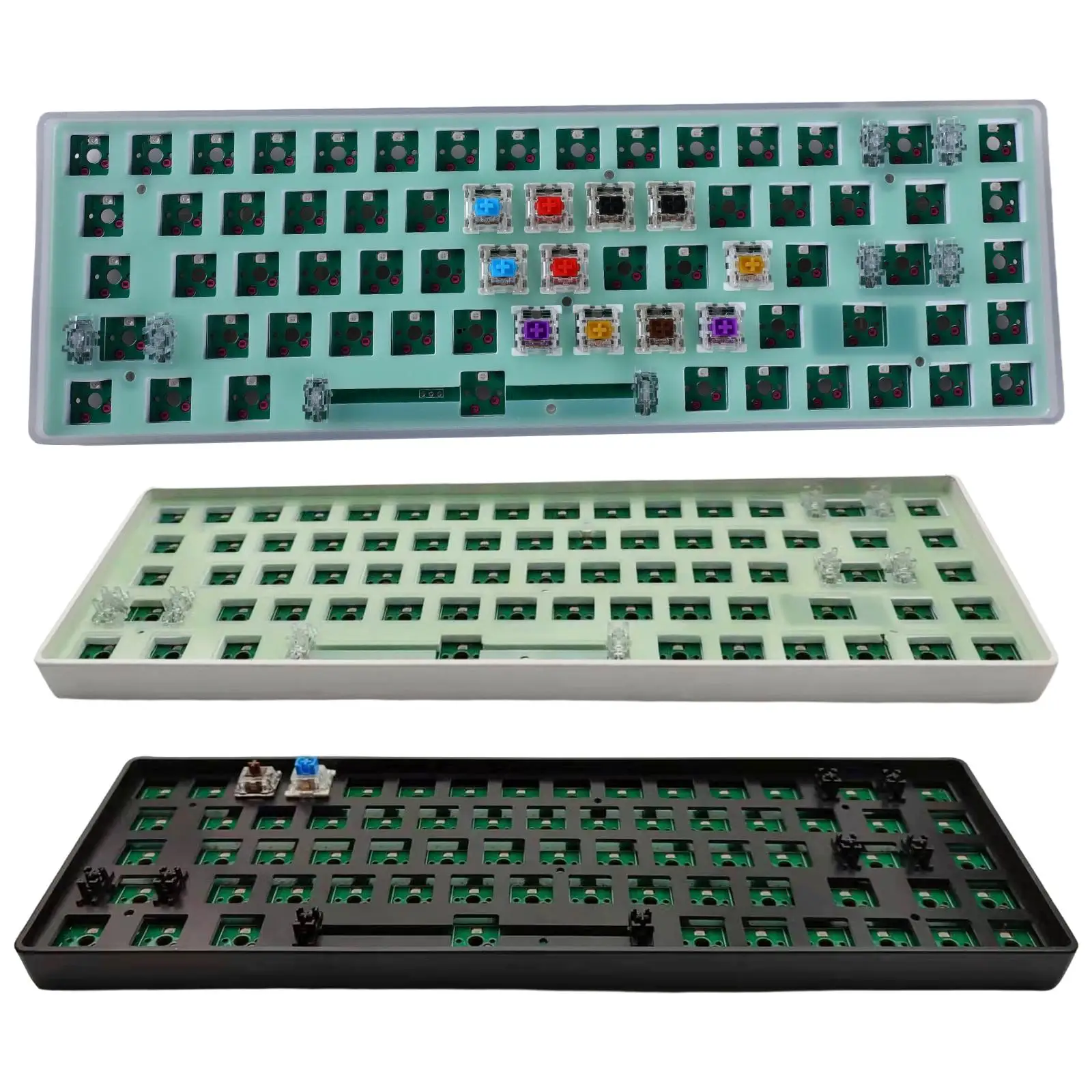 Factory Customized GK S68 68 Keys Mechanical Keyboard Hot Swap RGB LED Light Wired DIY Kit