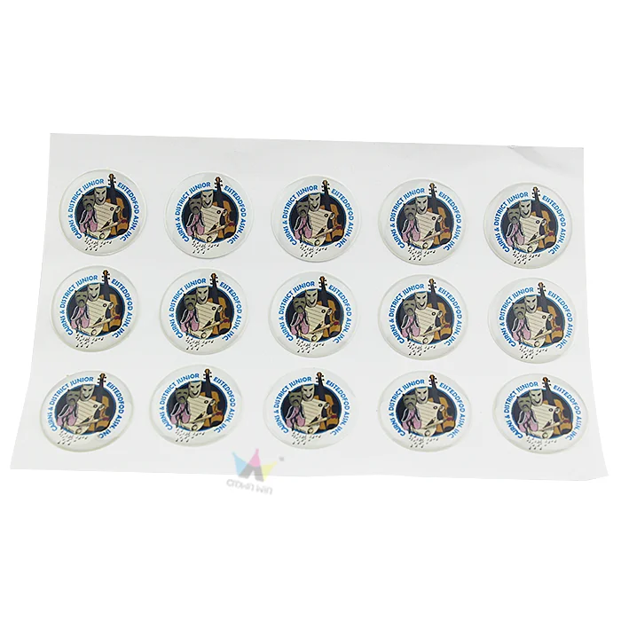 Crown Win Custom logo Matte Laminated Synthetic Polyester Paper Glossy Adhesive Batch Cartoon Game Character Label Paster Decals