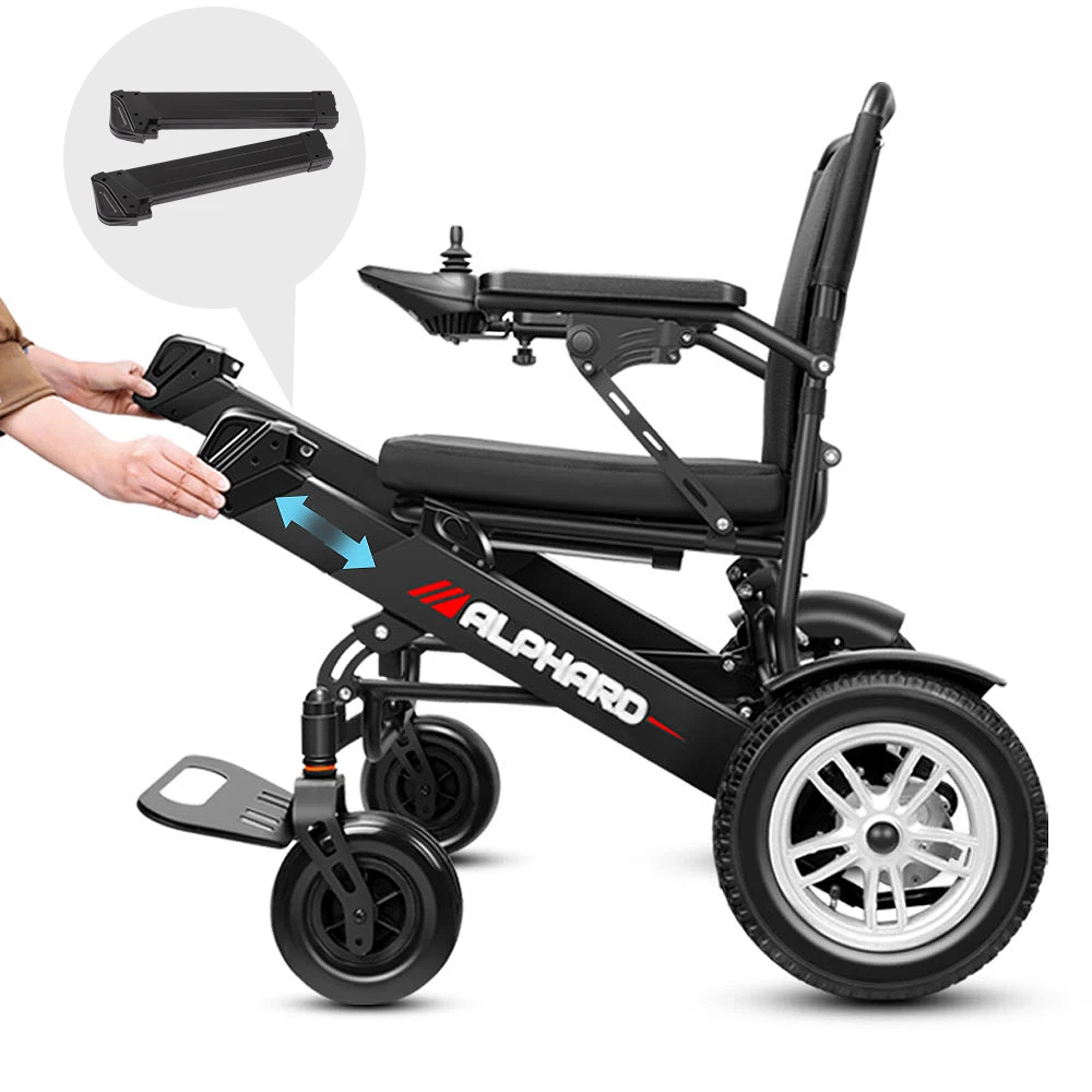 Pull Out Battery Electric Wheelchair Convenient Charging Portable Electric Wheelchair