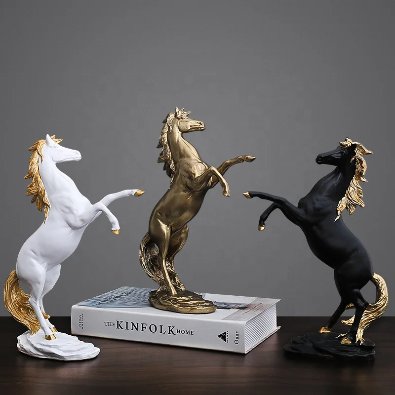 Home Decoration Resin Unicorn Horse Figurine Custom Resin Horse Statue