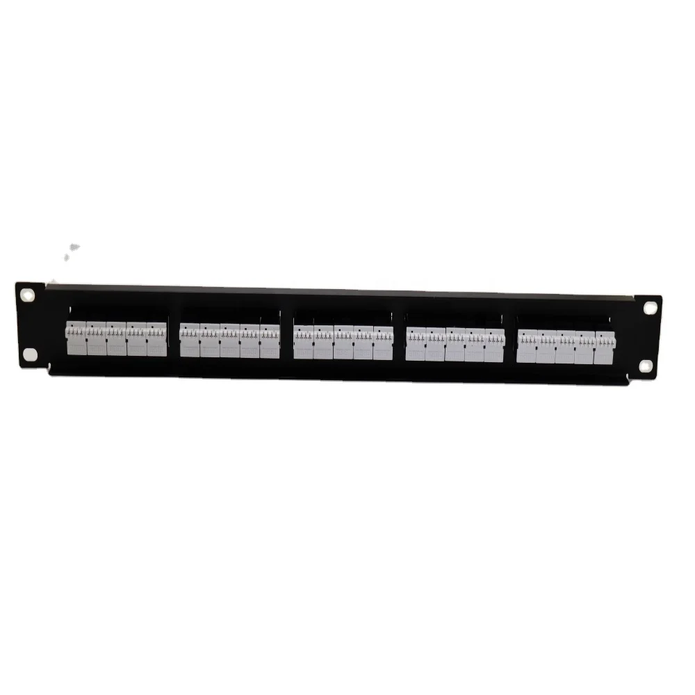 
New Listing High Quality 6P4C With 25Pcs 25 Ports Telephone Patch Panel For Network  (1600175001241)