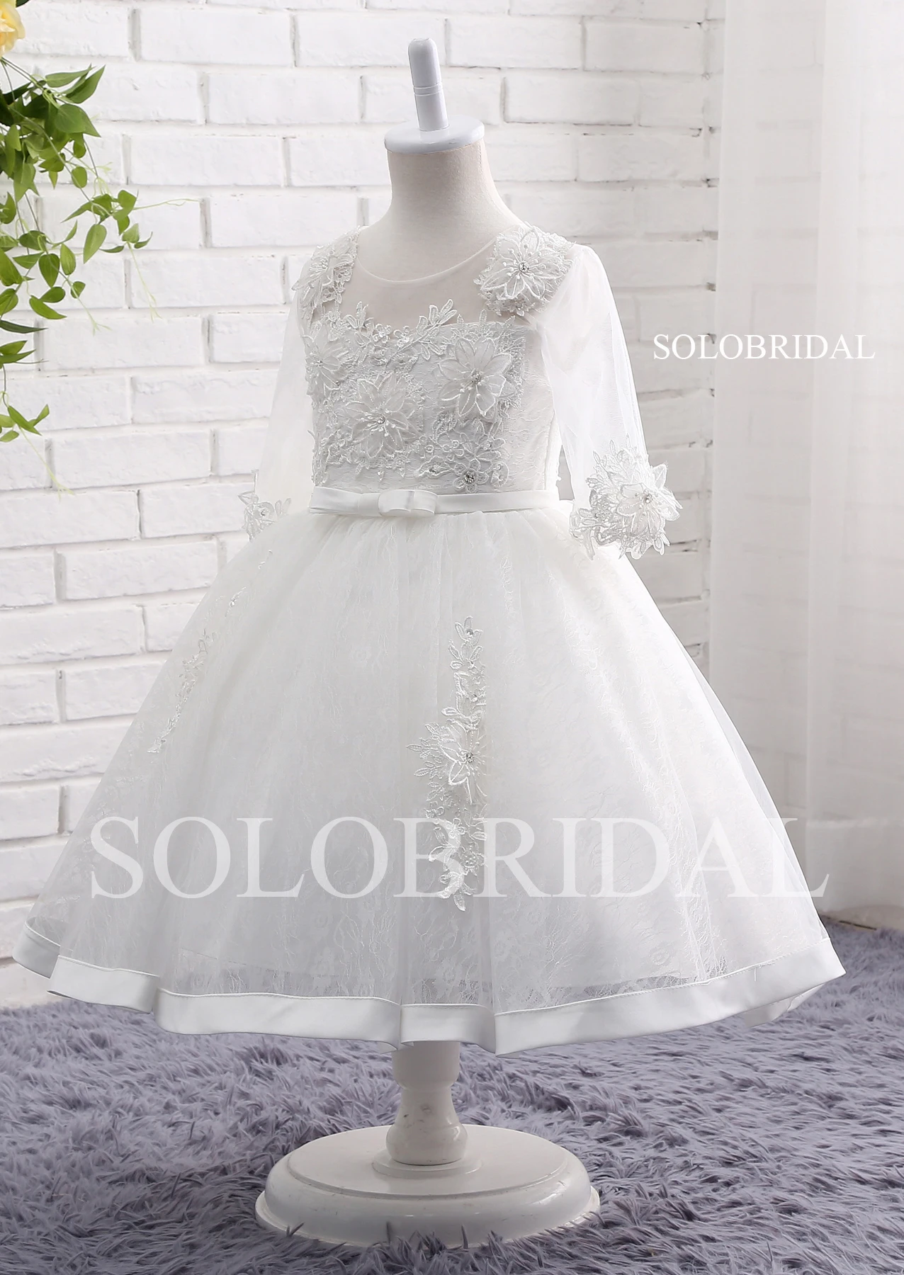 Cheap manufacturer hite cinderella birthday party baby girl dresses wedding flower girl night dress