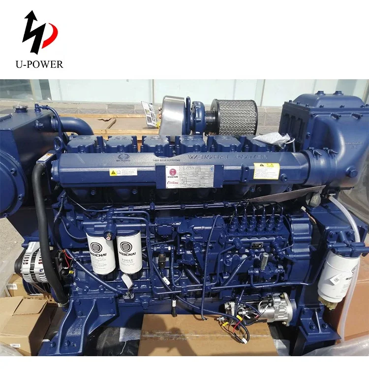 120hp 280hp 400hp 6 cylinder weichai marine diesel engine with gearbox for boat