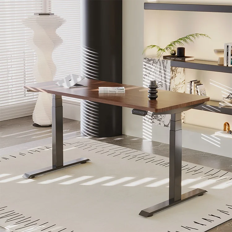 Electric Office Desk Convertible Ergonomic Metal Factory Direct Supply Design Computer Sit To Stand Adjustable Height Table