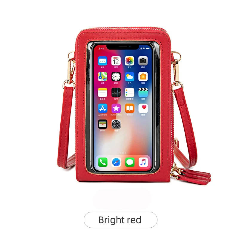 Touch screen crossbody mobile phone bag multi-functional fashion simple one-shoulder small bag mini mobile phone bag
