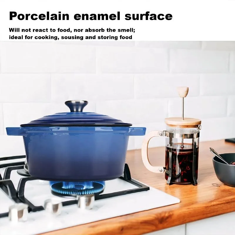 Manufactures Direct Sales Round Customized Cooking Pots Cast Iron Sets Cookware Casserole Dutch Oven Hot Pot