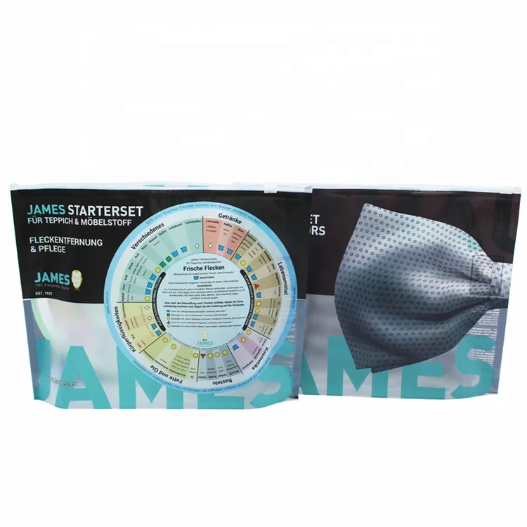 Custom resealable laundry detergent packaging bag with slider ziplock stand up bag K bottom wholesale