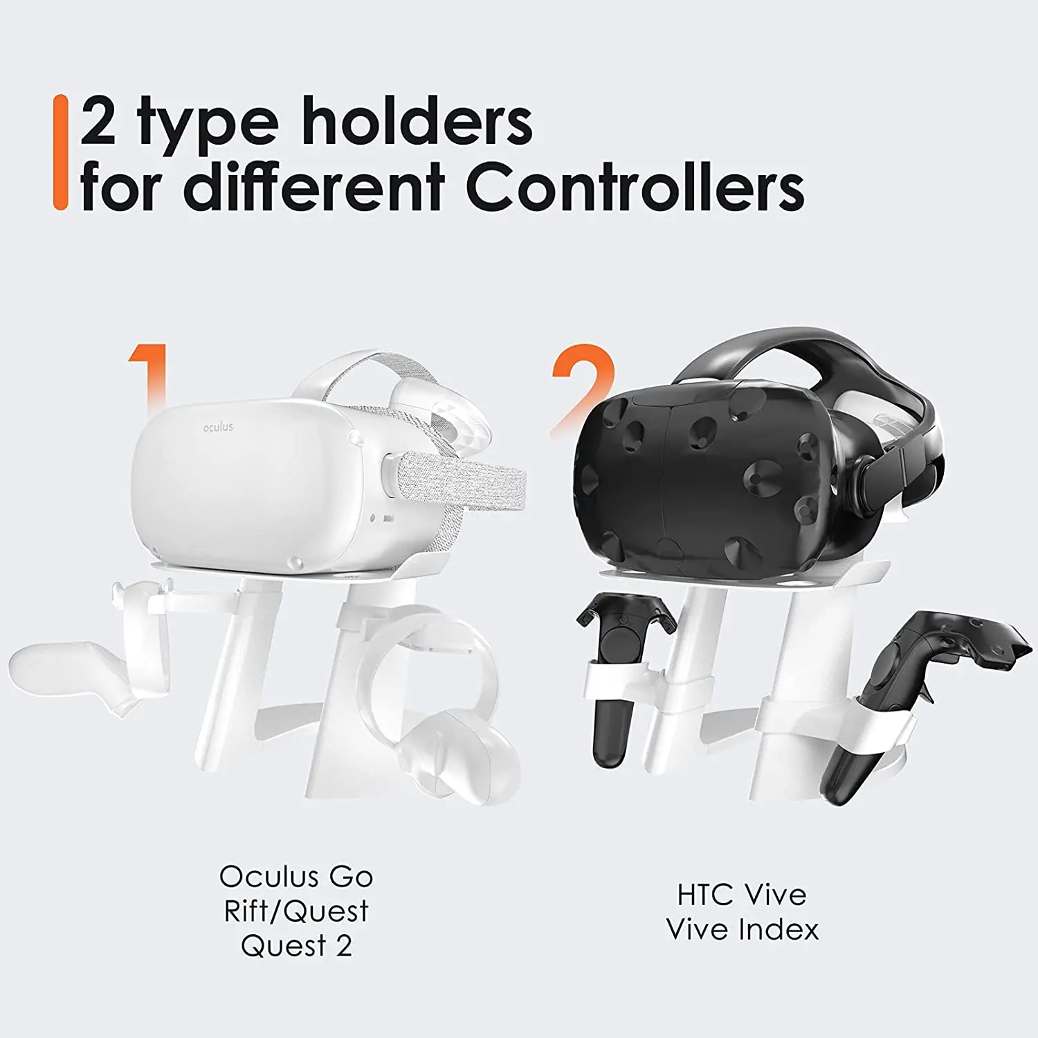  Держатель для гарнитуры и контроллера Oculus Quest 2/Rift S/GO/HTC Vive/Vive Pro/Индекс