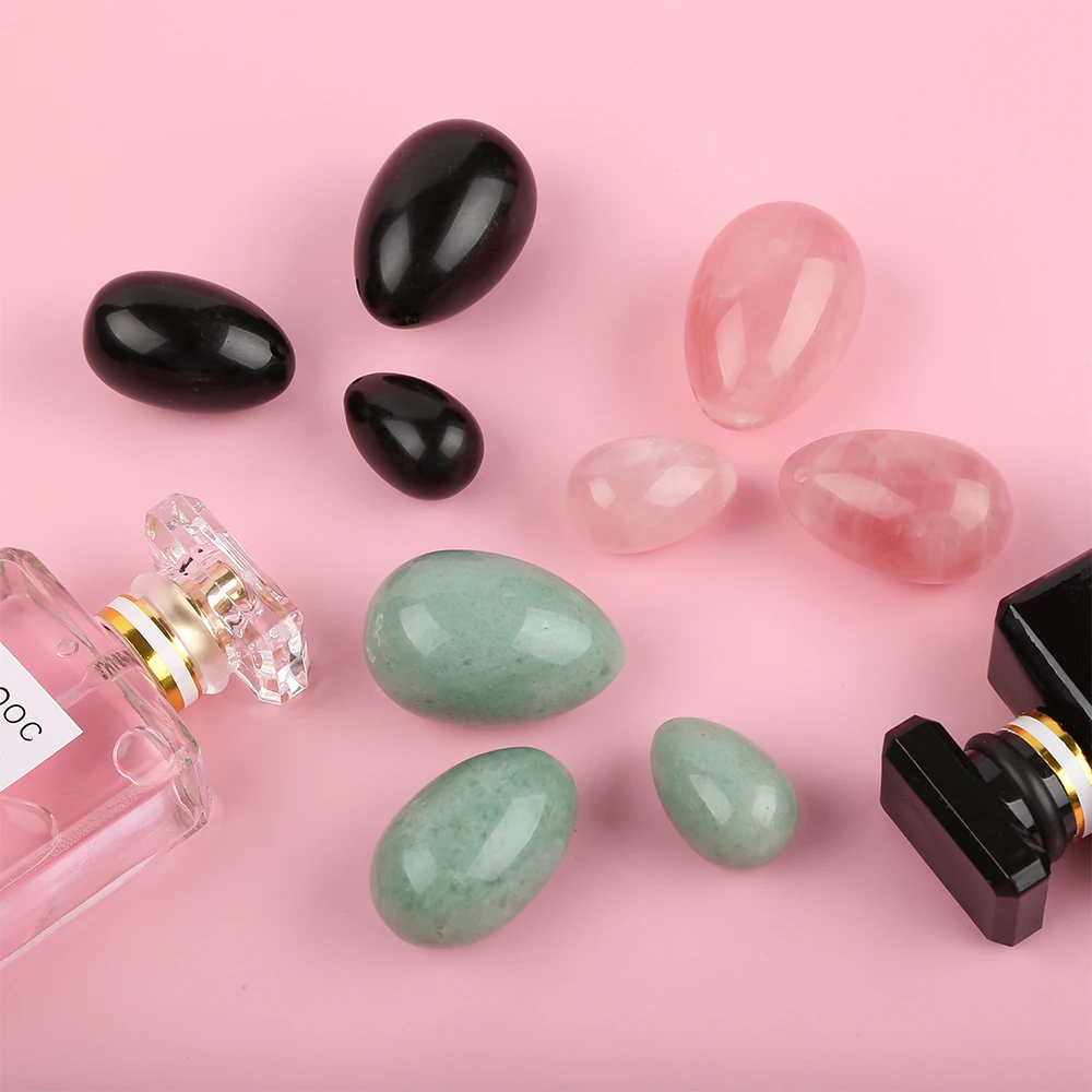 Wholesale Natural Gemstone Pink Crystal Rose Quartze Jade Clear Quartz Yoni Eggs For