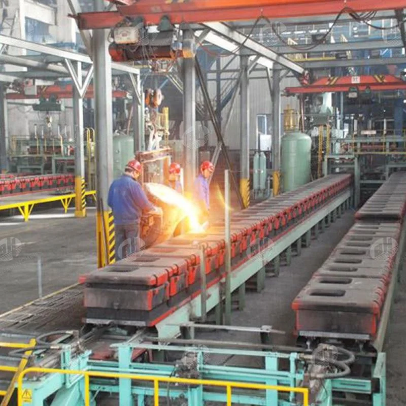 horizontal automatic horizontal type flaskless molding casting machine/flask-less molding production line for iron casting