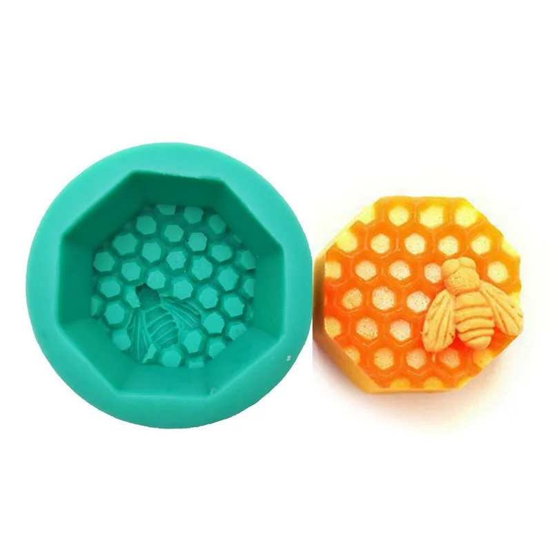 Fusimai 3d Honeybee Fondant Cake Decorated Silicon Mould Bee Pattern Silicone Hand Made Soap Molds