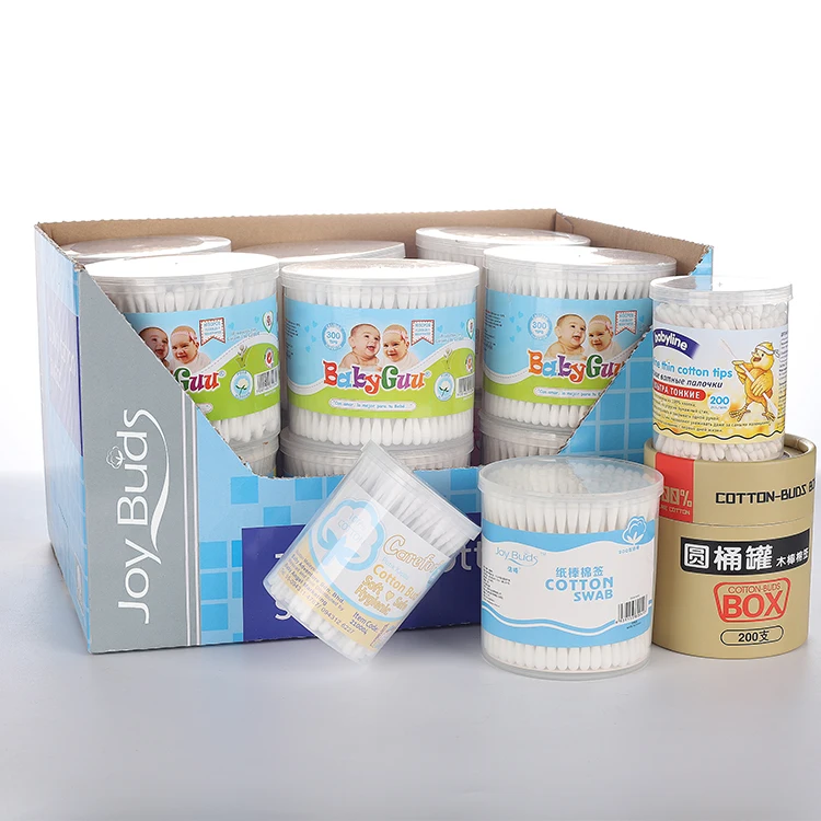 Hot Selling OEM Double-Headed Natural Eco Friendly Bamboo Makeup Cotton Buds Wooden Ear Cleaning Cotton Swab