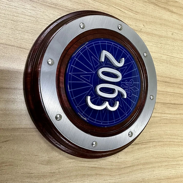 Custom metal office door sign name plate stainless steel door numbers signs