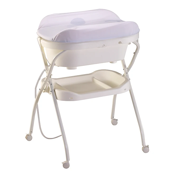 Wholesale baby tub stand safety plastic bathtub steel stand with legs  table baby bathtub
