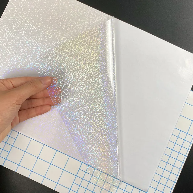 Transparent Holographic Overlay Lamination Vinyl A4 Size Self-Adhesive Film