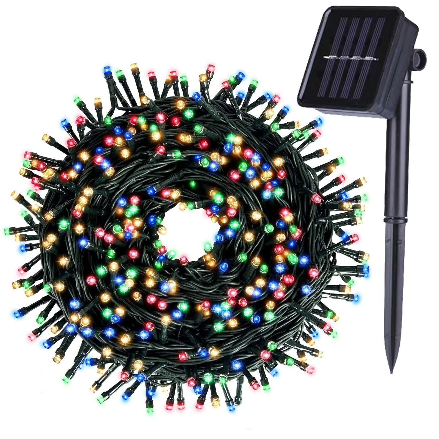 50LED colorful variations of glowing Christmas lights outdoor string lights solar powered small colorful lights