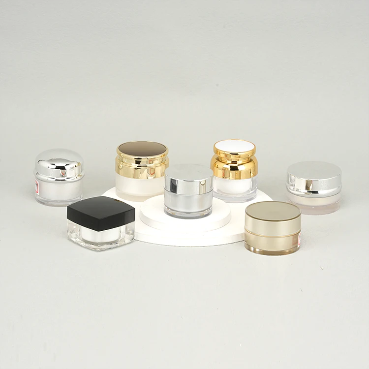 Custom 30g 50g Luxury Acrylic Clear Plastic Cosmetic Skincare Cream Jar For Skin Care