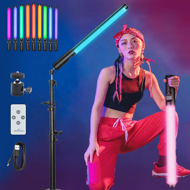 Светодиодная кольцевая палочка для фотосъемки, портативная кольцевая лампа RGB для съемки фото и видео