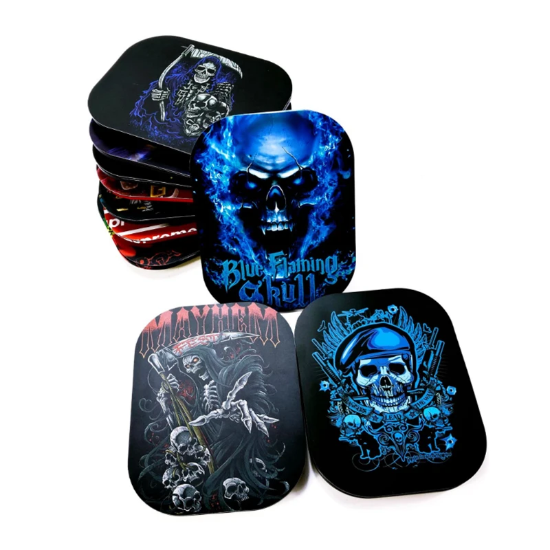 
Design Tobacco Tray 18x14cm Herb Weed Rolling Tin Tray With 3D Magentic Lid 