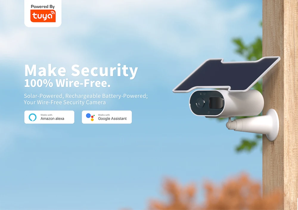  Умная беспроводная Wi-Fi Солнечная IP-камера Tuya 1080P FHD 2