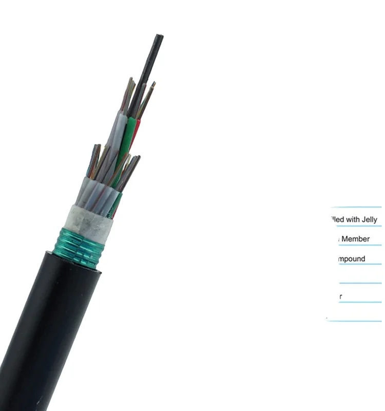 Armored optical GYTS 24 Core Single Mode Outdoor Duct Armored Fiber Optic Cable use fiber optic equipment
