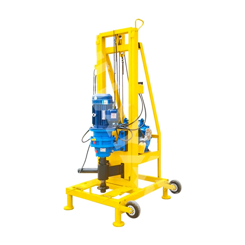 Full electric small 80m Depth horizontal Mounted Borehole Water Well Drilling machine