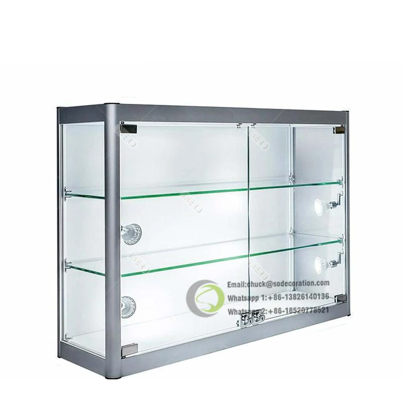 Простая витрина со стеклянным дисплеем полный обзор оптовая продажа мебели для магазина