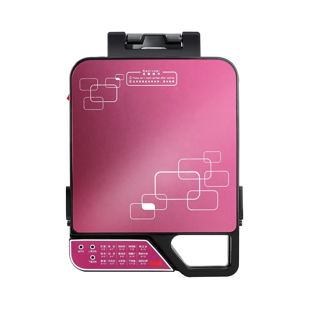 Double side Ultra-thin panini maker contact grill kitchen appliance Thouch screen control