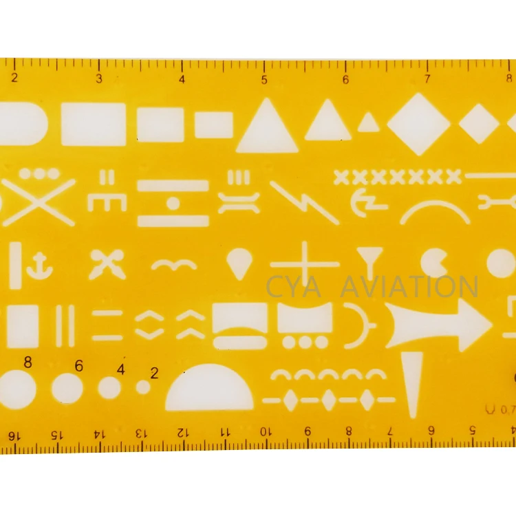CYA nato 8356 ruler plastic map marking template stencil for outdoor training & map reading