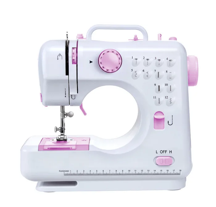 QK-505 Household Electronic portable Sewing Machine Small Mini Portable Overlock Buttonhole Sewing Machine