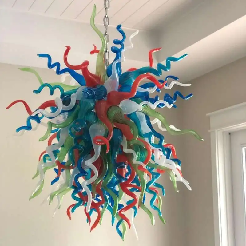 Unique Simple Loft Apartment Murano Glass Chandelier Bedroom LED Kitchen Ceiling Hanging Light