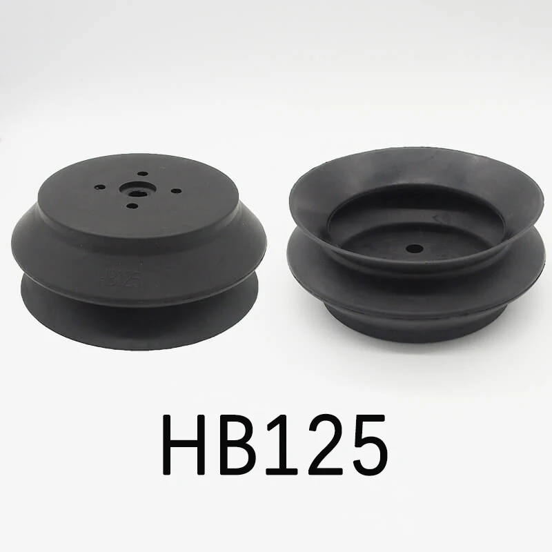 Industrial high tensile HB100 HB125 Silicone rubber vacuum bellows suction cup
