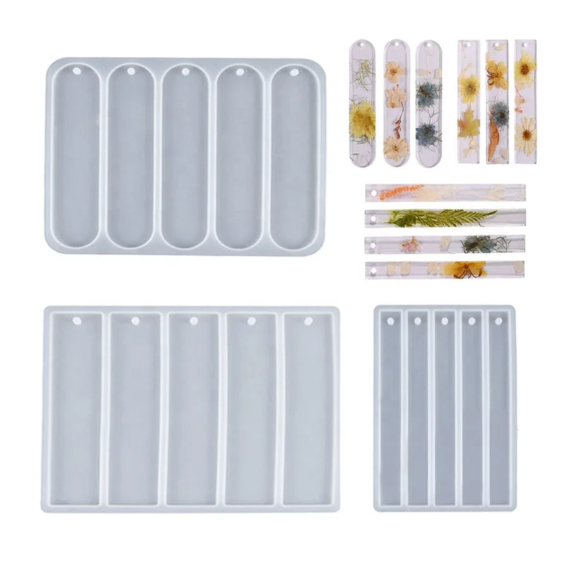 DM898 Oval Rectangle Bookmarks Epoxy Resin Molds Book Reading Pages Marker Jewelry Making DIY Decor Crafts Tool