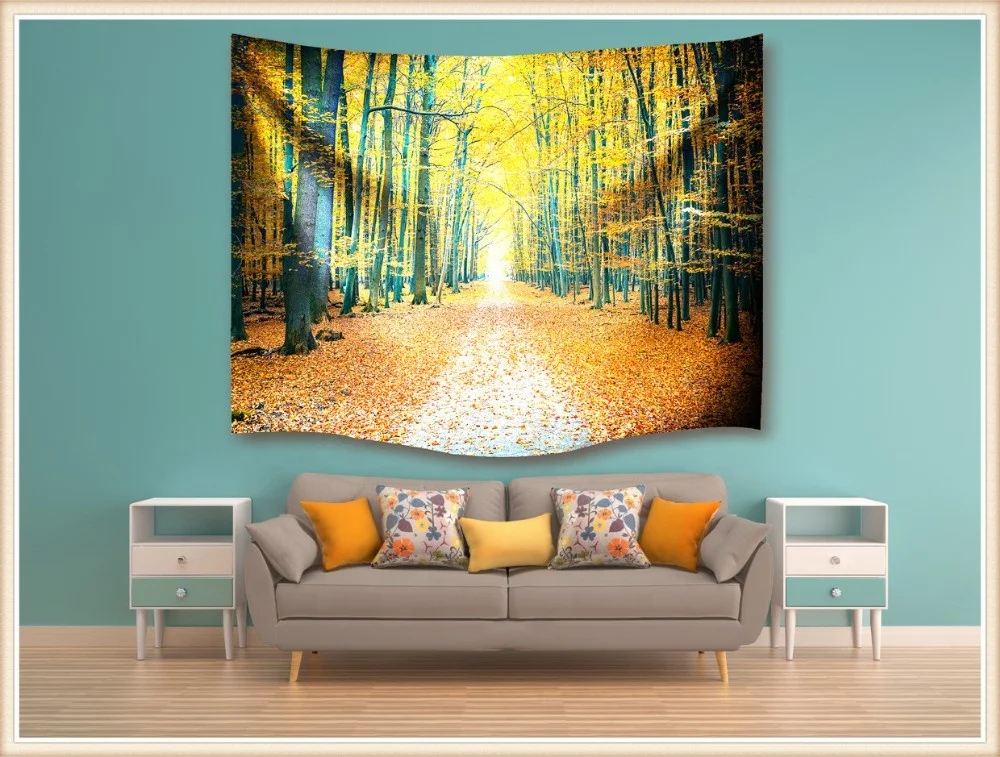 Popular custom made digital printing polyester beach scene