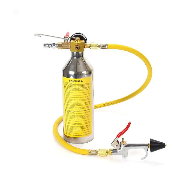 A/C Air Conditioning Tool Flush Canister Gun Clean Set Pipe Cleaner Clean Tool Set Stainless Steel Bottle