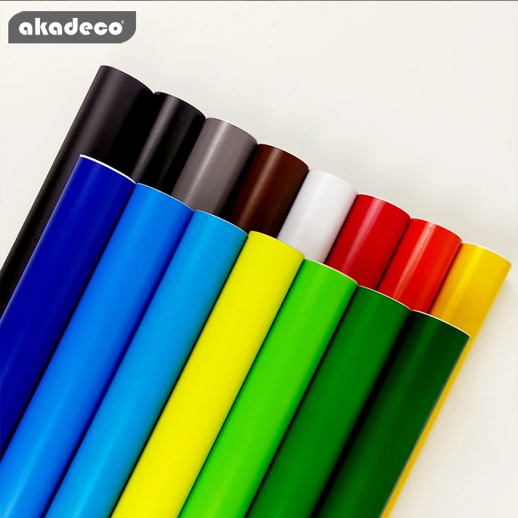 2020 new arrival  deep yellow furniture decoration film  solid color colorful self adhesive decorative film