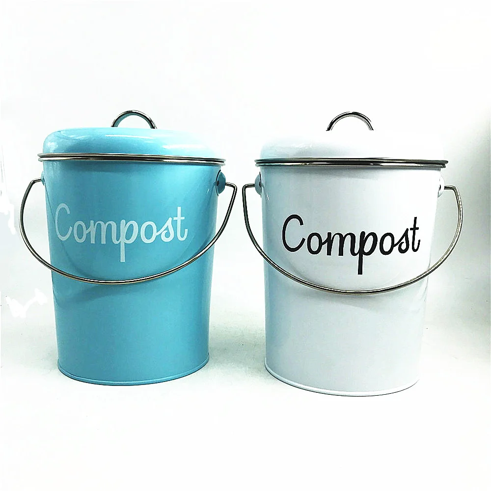 Кухонный металлический контейнер для мусора