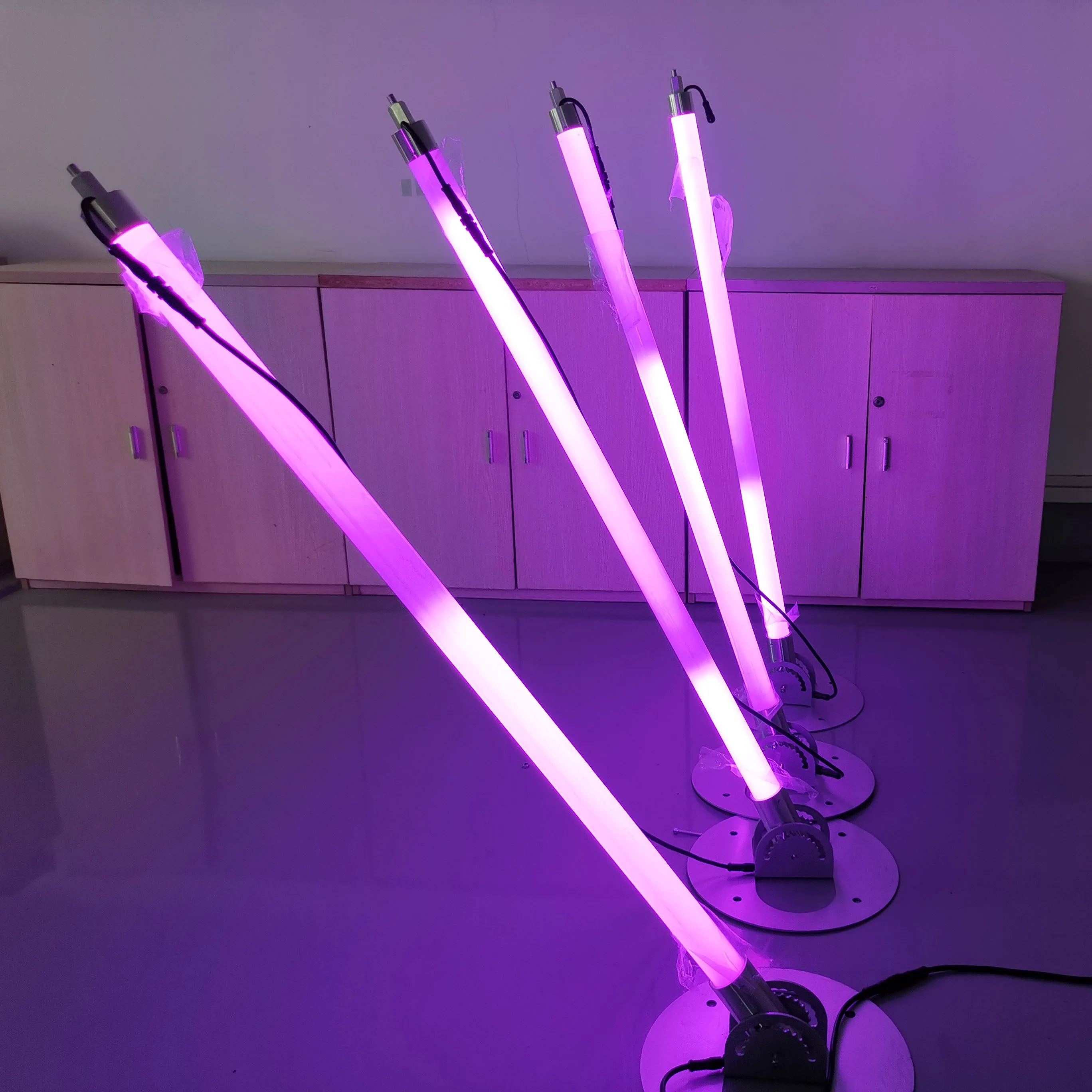 music active full color 3D dmx512 led tube light at night club