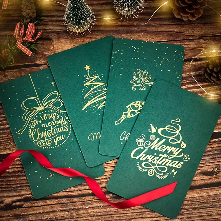 Kofei Wholesale Cheap Christmas Eve Handwritten Blessing Card Flower Gift Birthday Happy New Year Gift Card