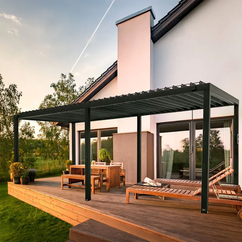 10x10 13x10 13x13x13 20x13 футов OEM алюминиевая беседка уличная биоклиматическая моторизованная жалюзи Пергола электрическая наружная