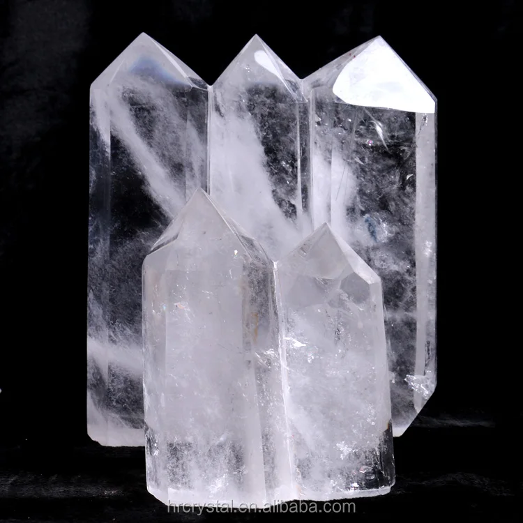 Famous Feng Shui Gemstone Crystal Tower Polished Large Clear Quartz Crystal Double Points