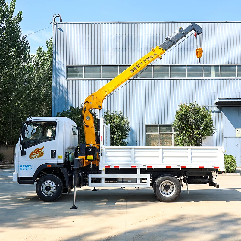 China Best Type Truck Mounted Crane With Knuckle Boom Crane 10 Ton Folding Crane Truck