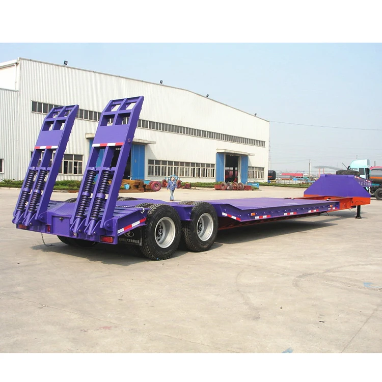 3 Axle 60 Tons Extendable Low Bed Semi Trailer