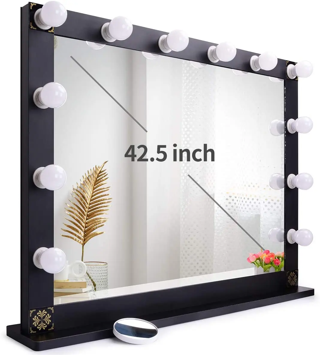 Large vanity led light up magnifying hollywood style makeup mirror lighted mirror of vanity